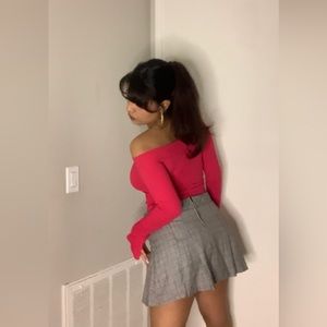 Vintage Y2k Forever21 pleated plaid mini skirt size L 🎀